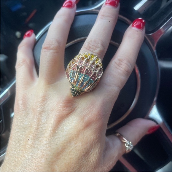Kurt Geiger Multicolor Shell Ring - Picture 2 of 5